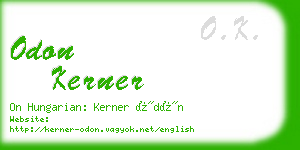 odon kerner business card